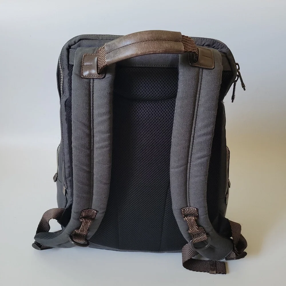 Tumi Alpha Bravo Knox Backpack Rucksack Charcoal Gray Canvas Durable Everyday